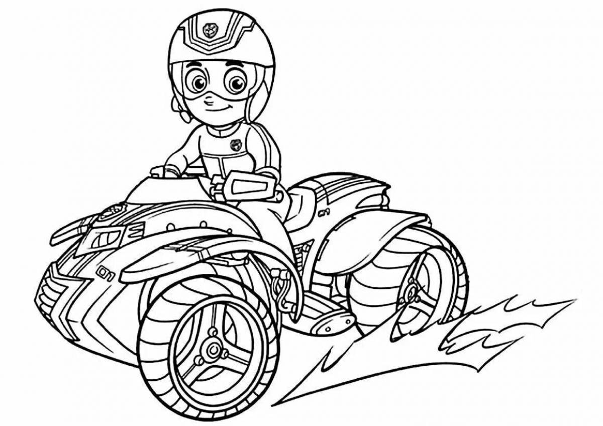 Awesome coloring page paw patrol with cars