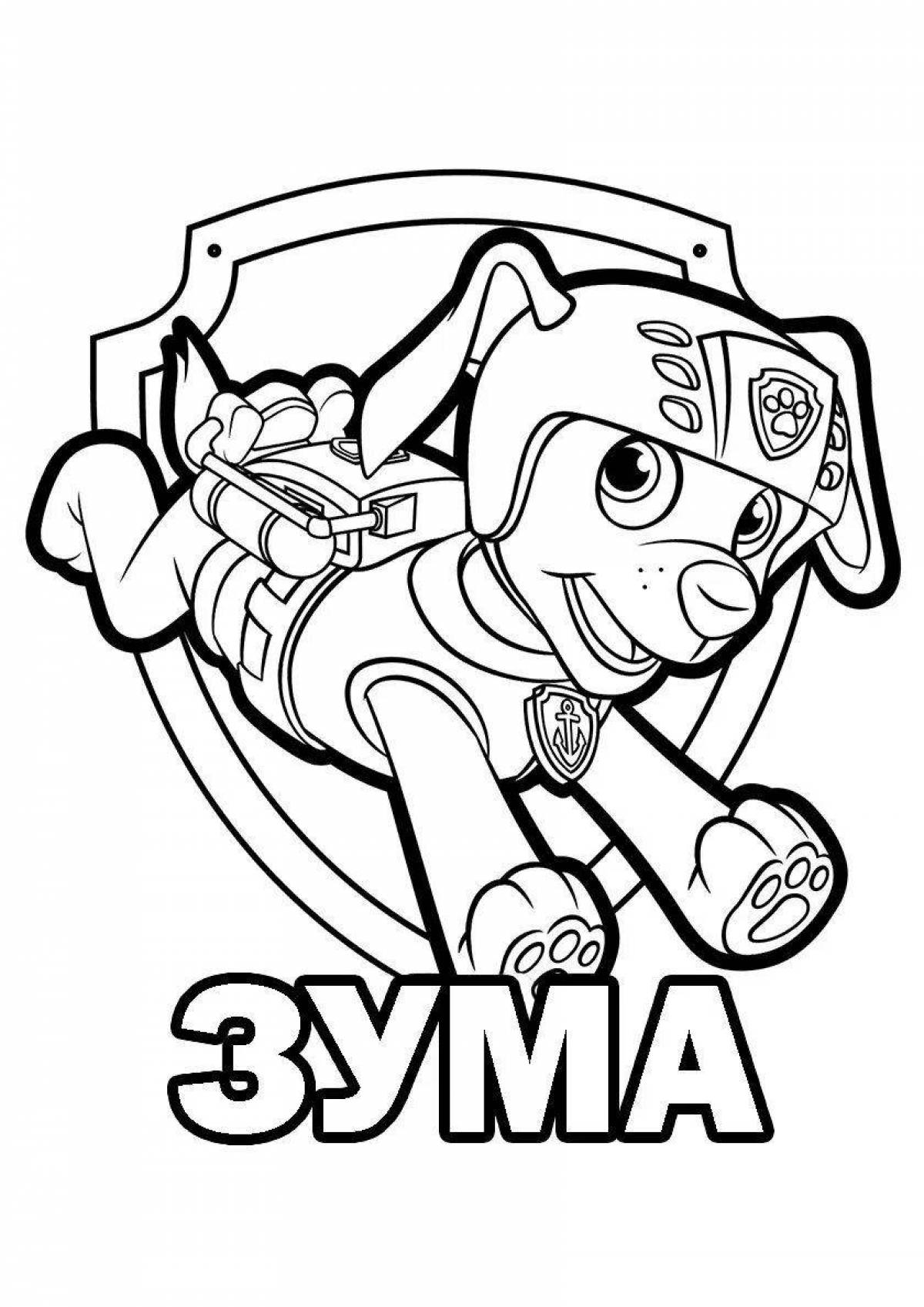 Wonderful coloring page paw patrol with cars