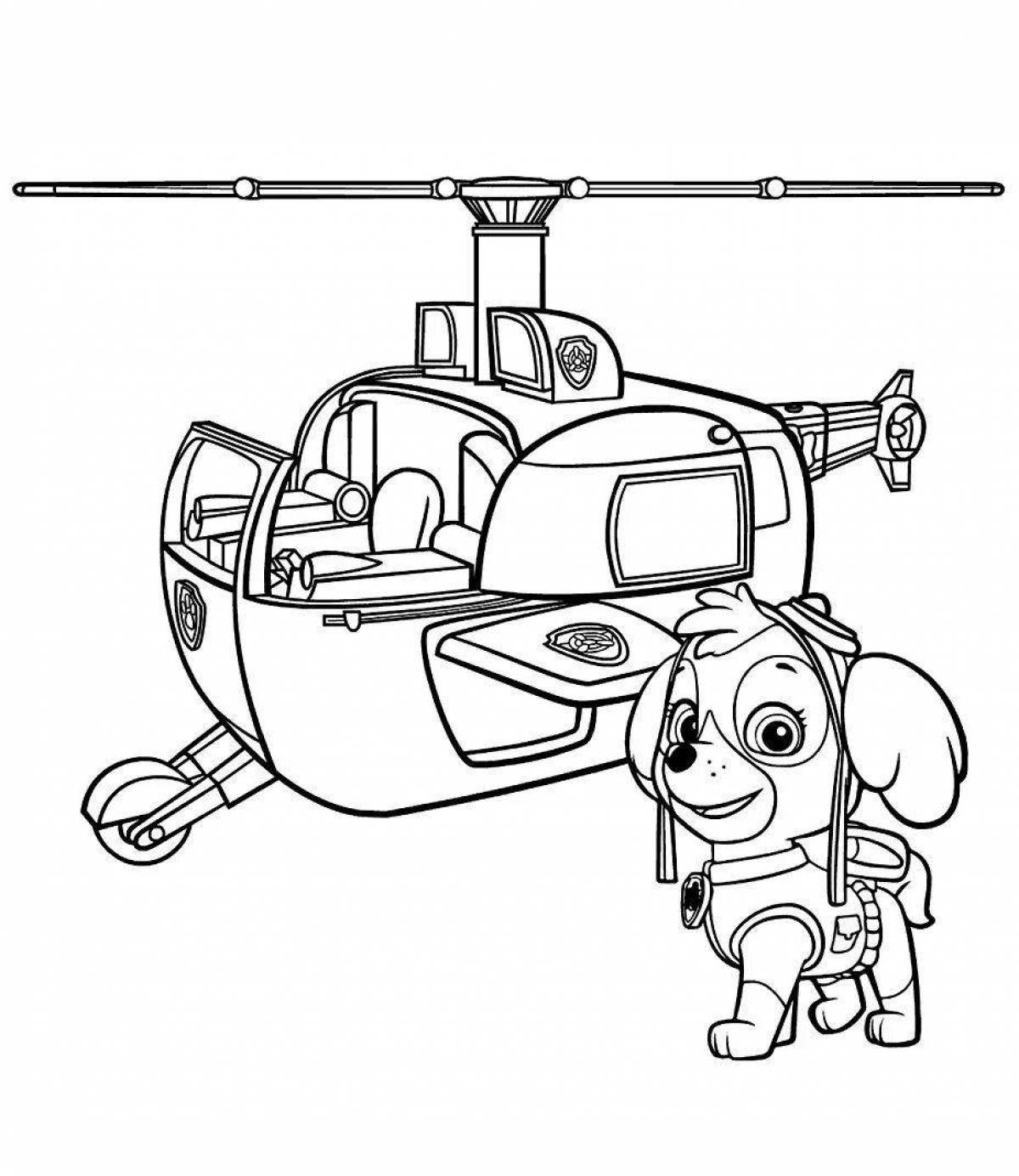 Exquisite coloring page paw patrol with cars