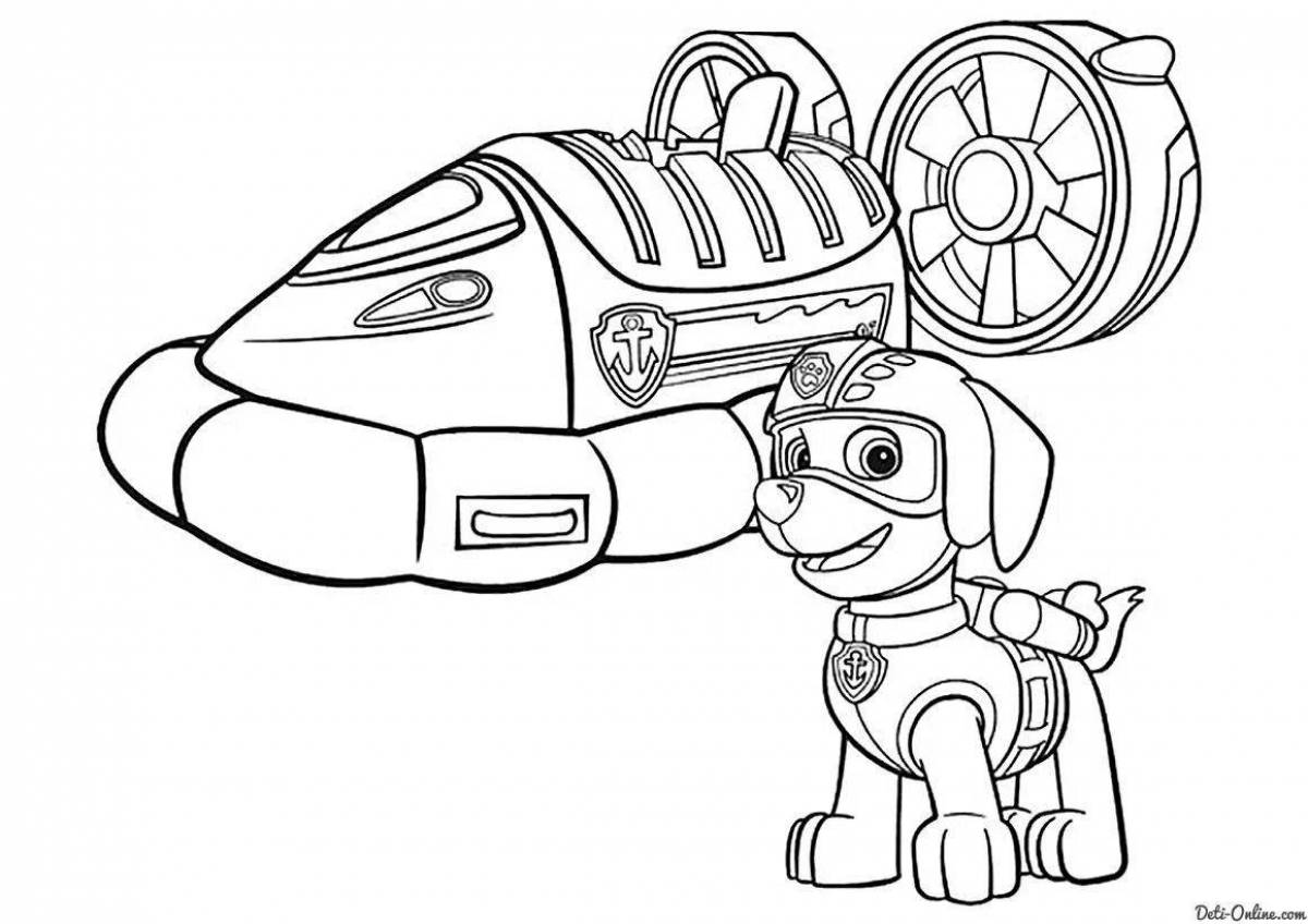 Инновационная раскраска щенячий патруль с машинками