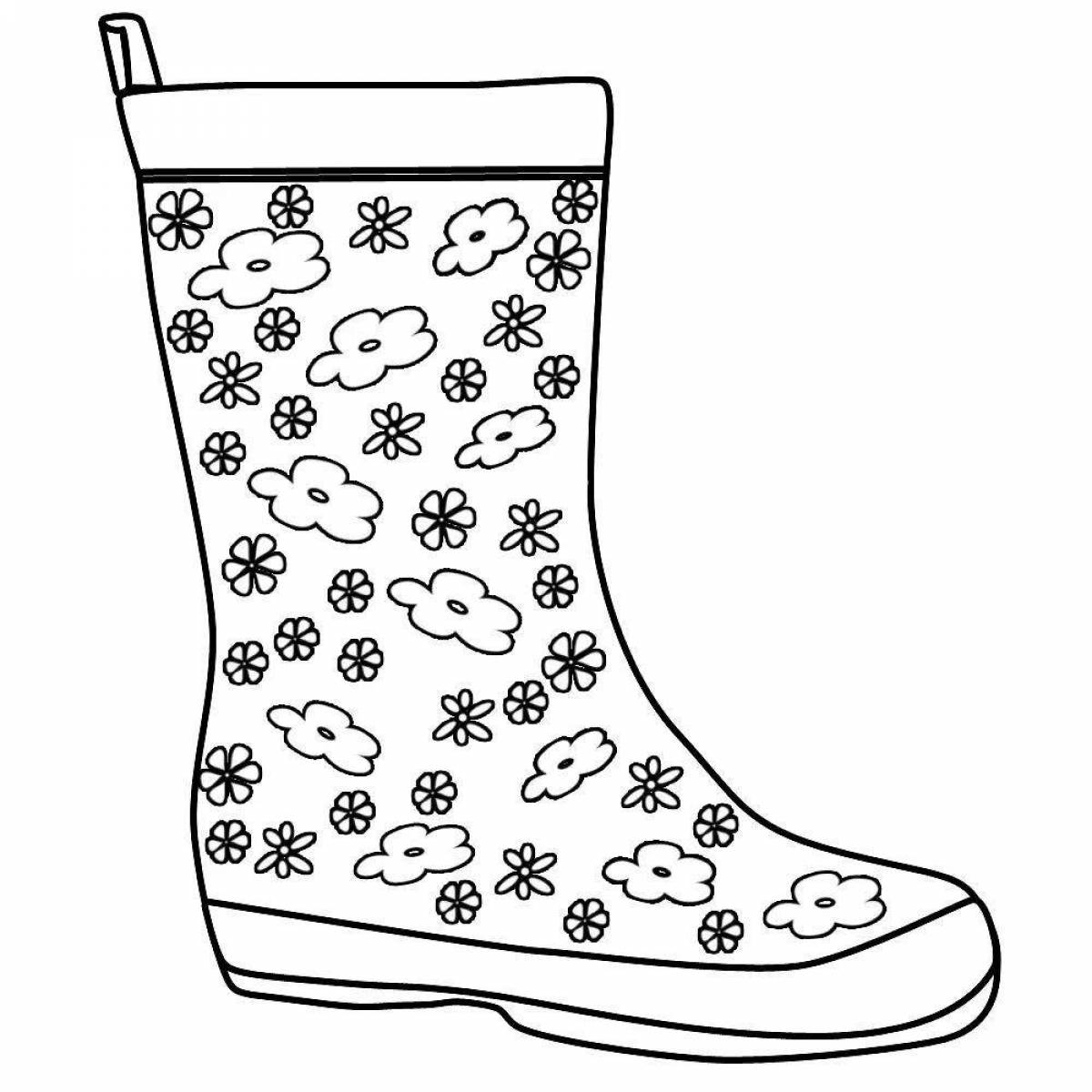 Fabulous coloring pages of winter shoes for kids