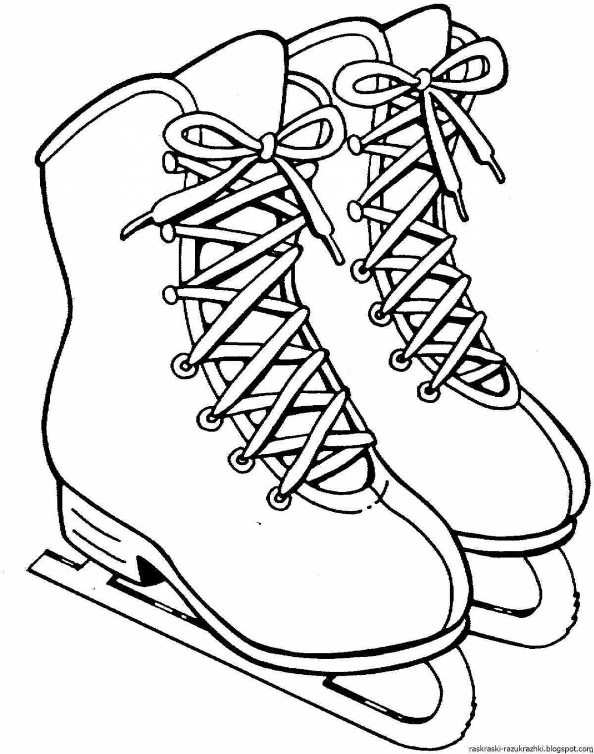 Amazing winter shoes coloring book for kids