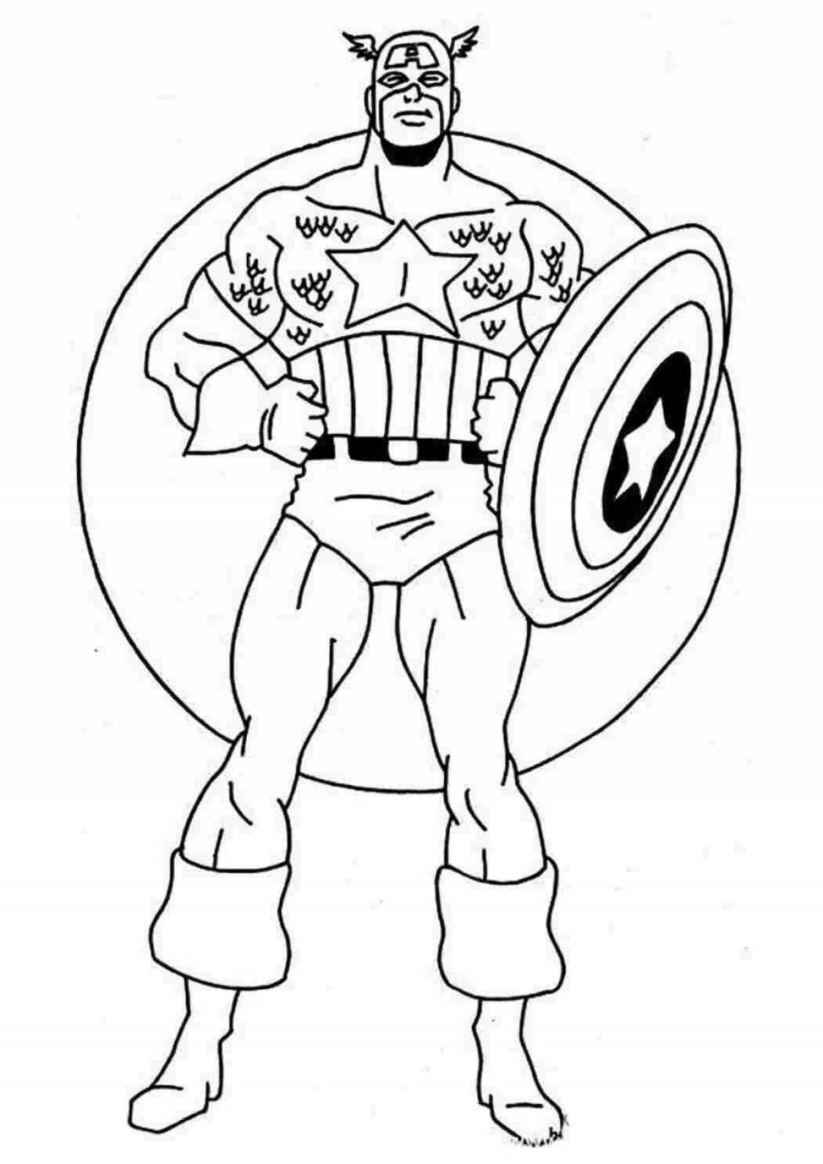 Glorious captain america coloring pages for boys