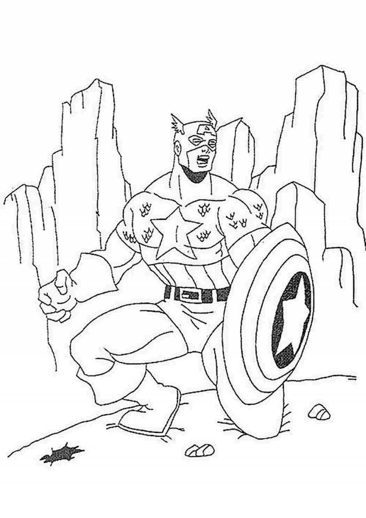 Great captain america coloring pages for boys