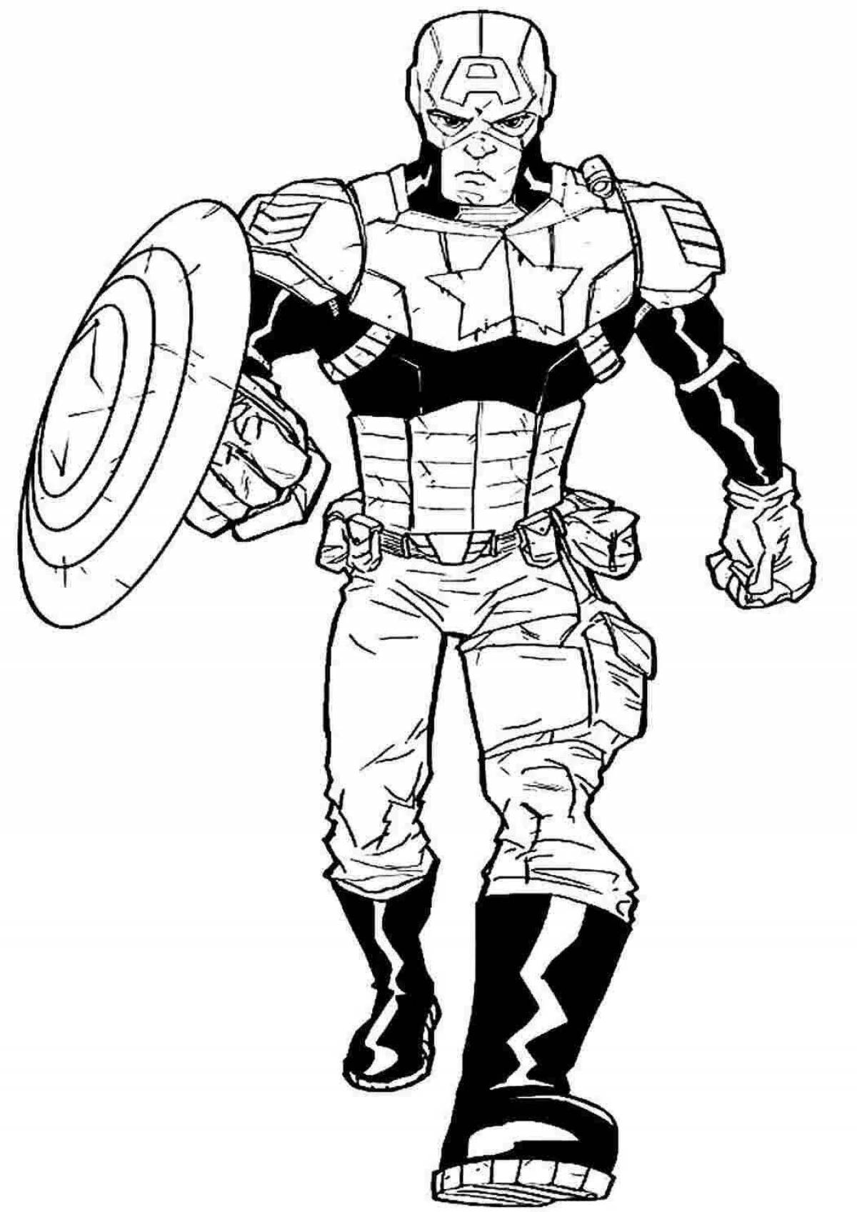 Dazzling captain america coloring book for boys
