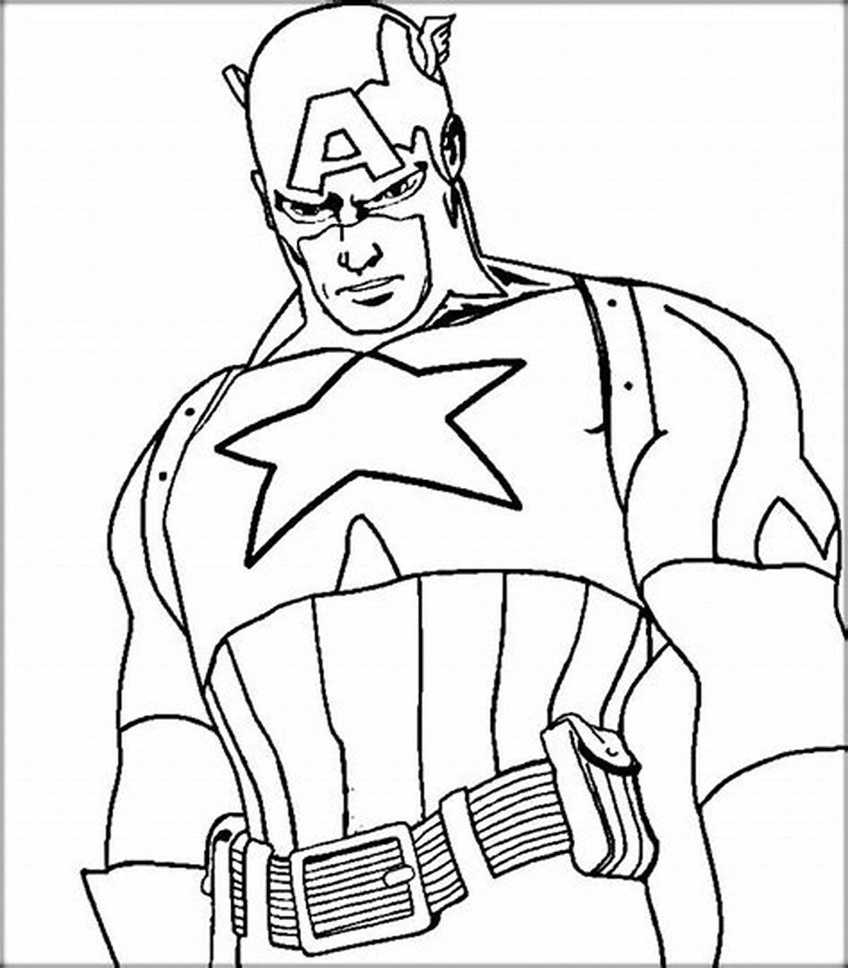 Captain America awesome coloring book for boys