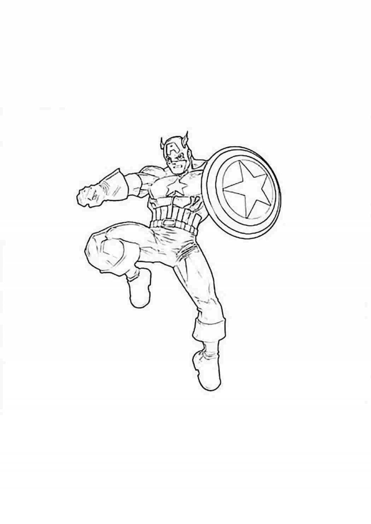 Captain America coloring book for boys