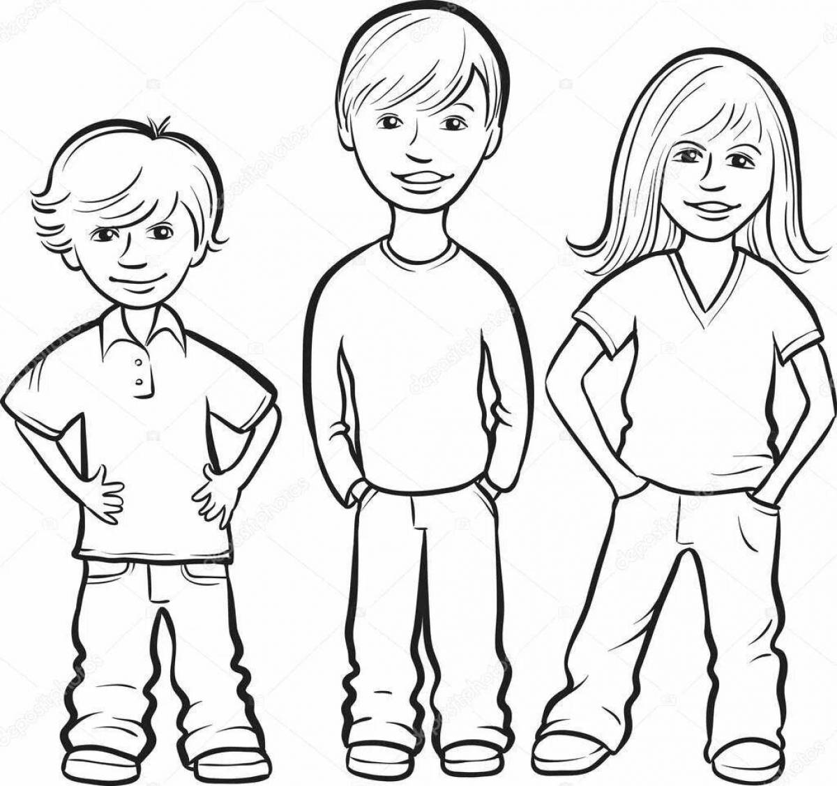 Adorable full body coloring book