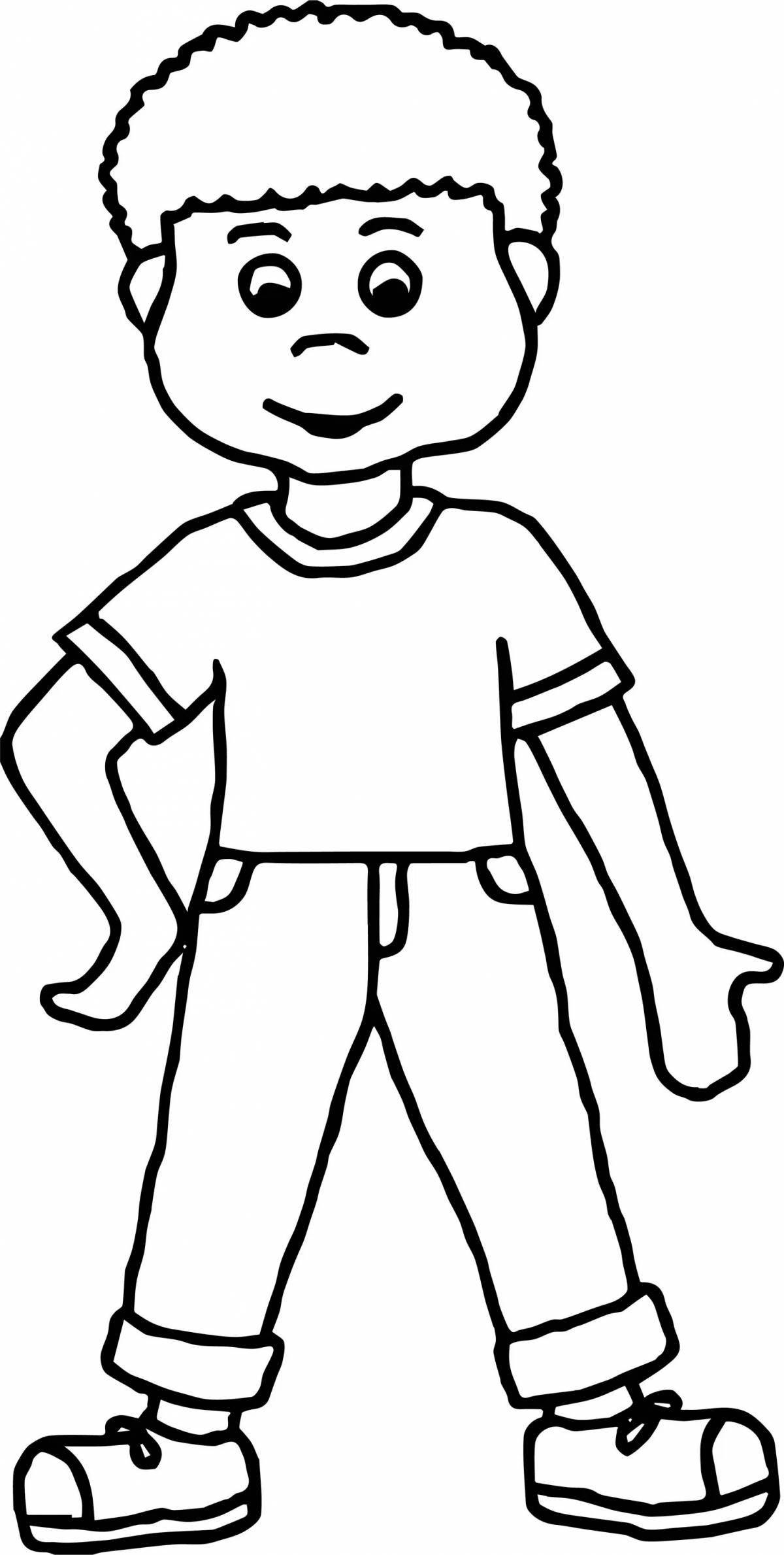 Serene coloring page full length baby