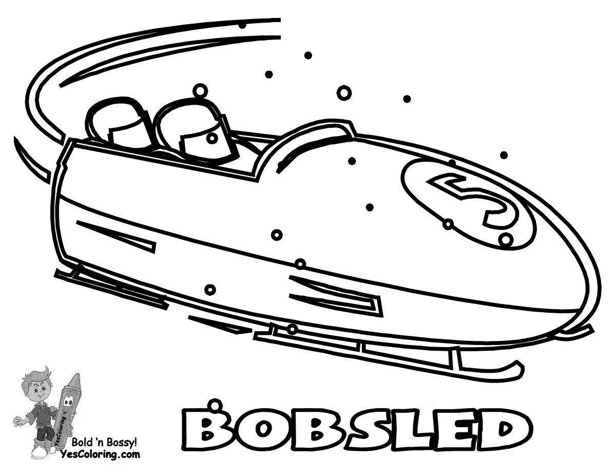 Exciting luge coloring book