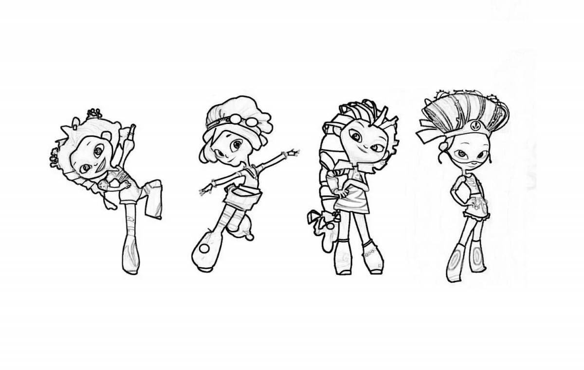 Patrol glitter coloring pages all together