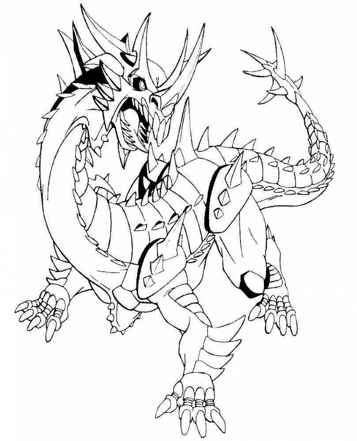 Colored bakugan coloring pages for kids