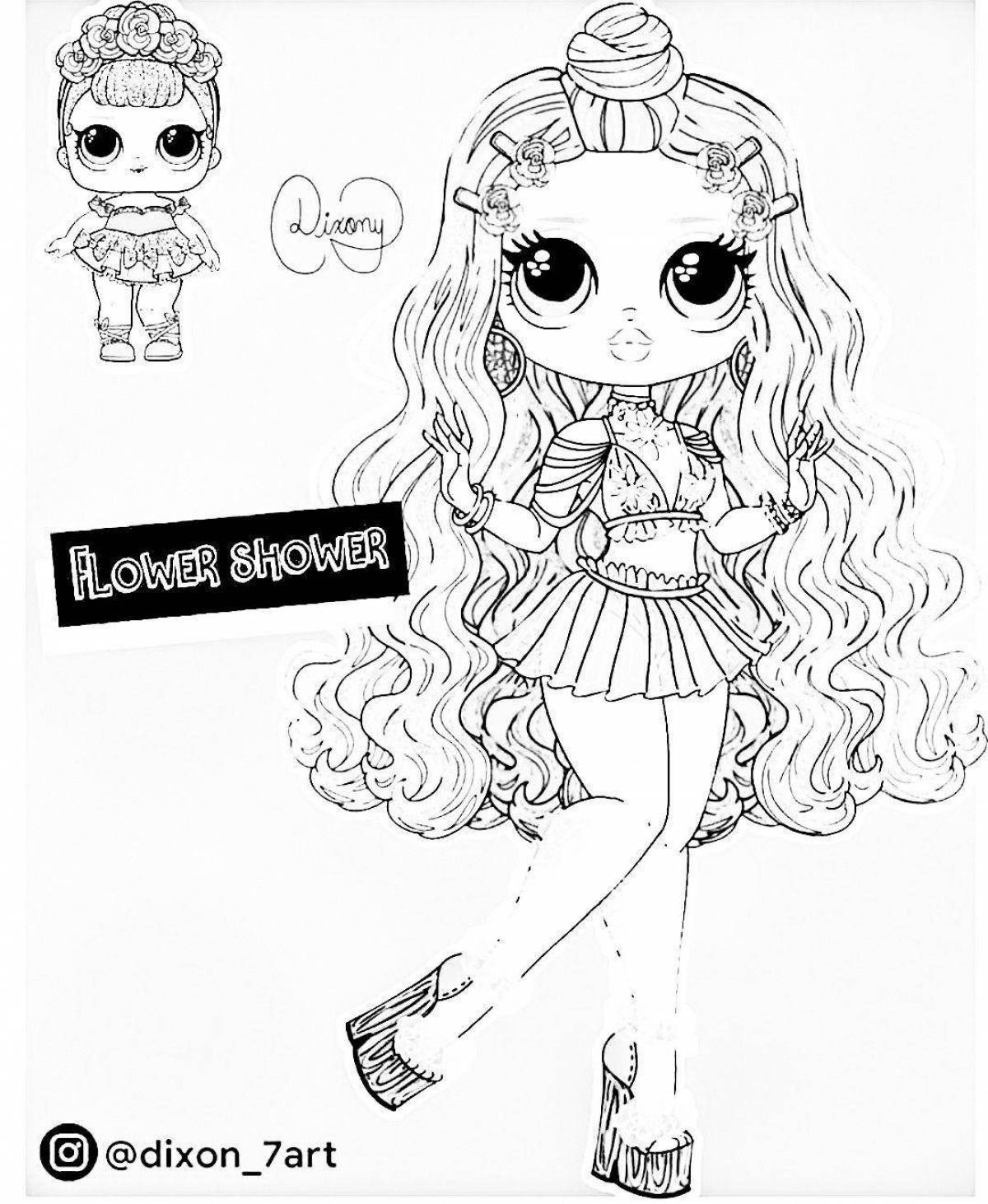 Joyful coloring lol omg in swimsuit