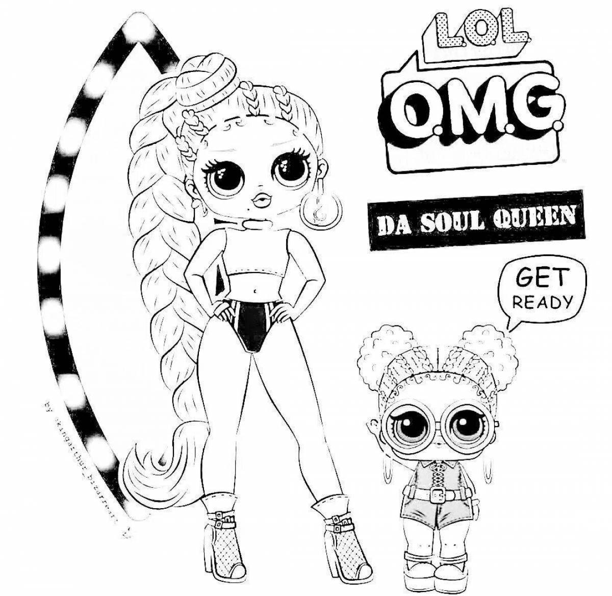 Gorgeous coloring lol omg in swimsuit