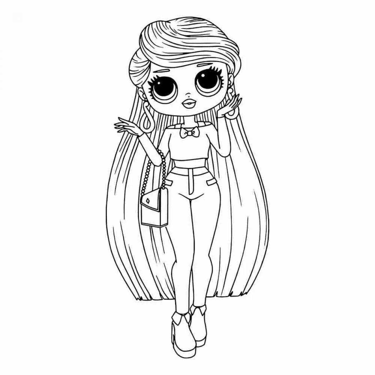 Funny coloring lol omg in swimsuit