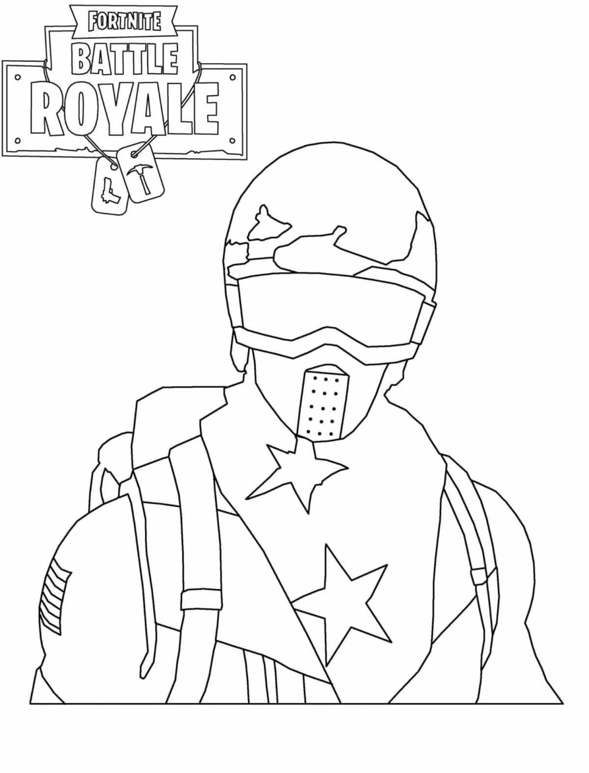 Color-explosive fortnite coloring page for kids