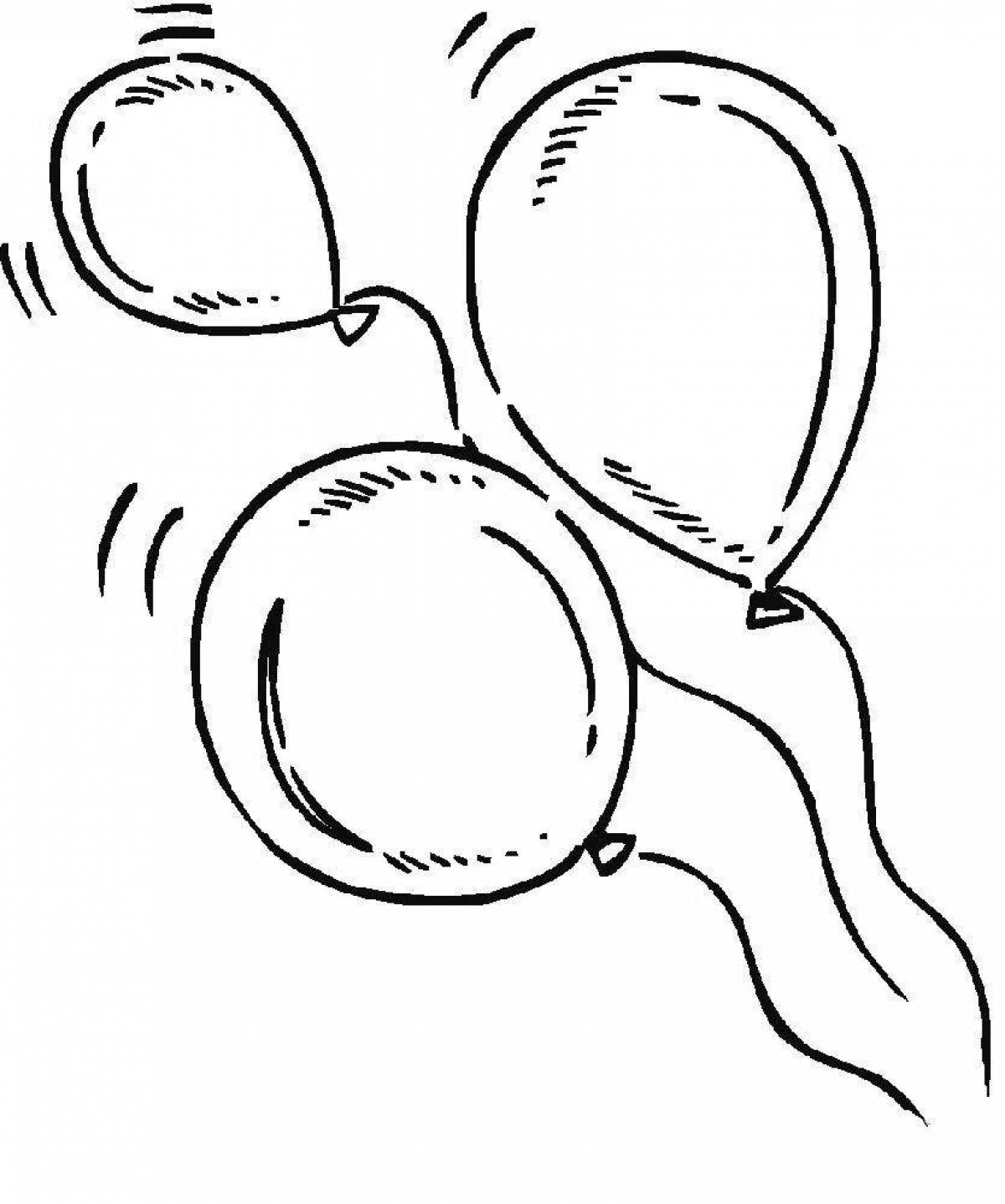 Coloring pages with balloons for kids