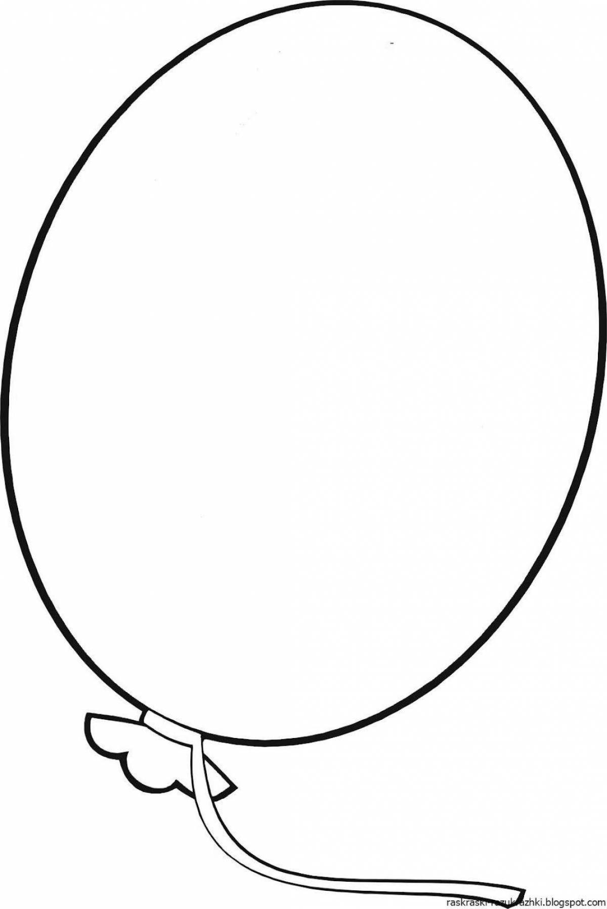 Playful coloring page with balloons for kids