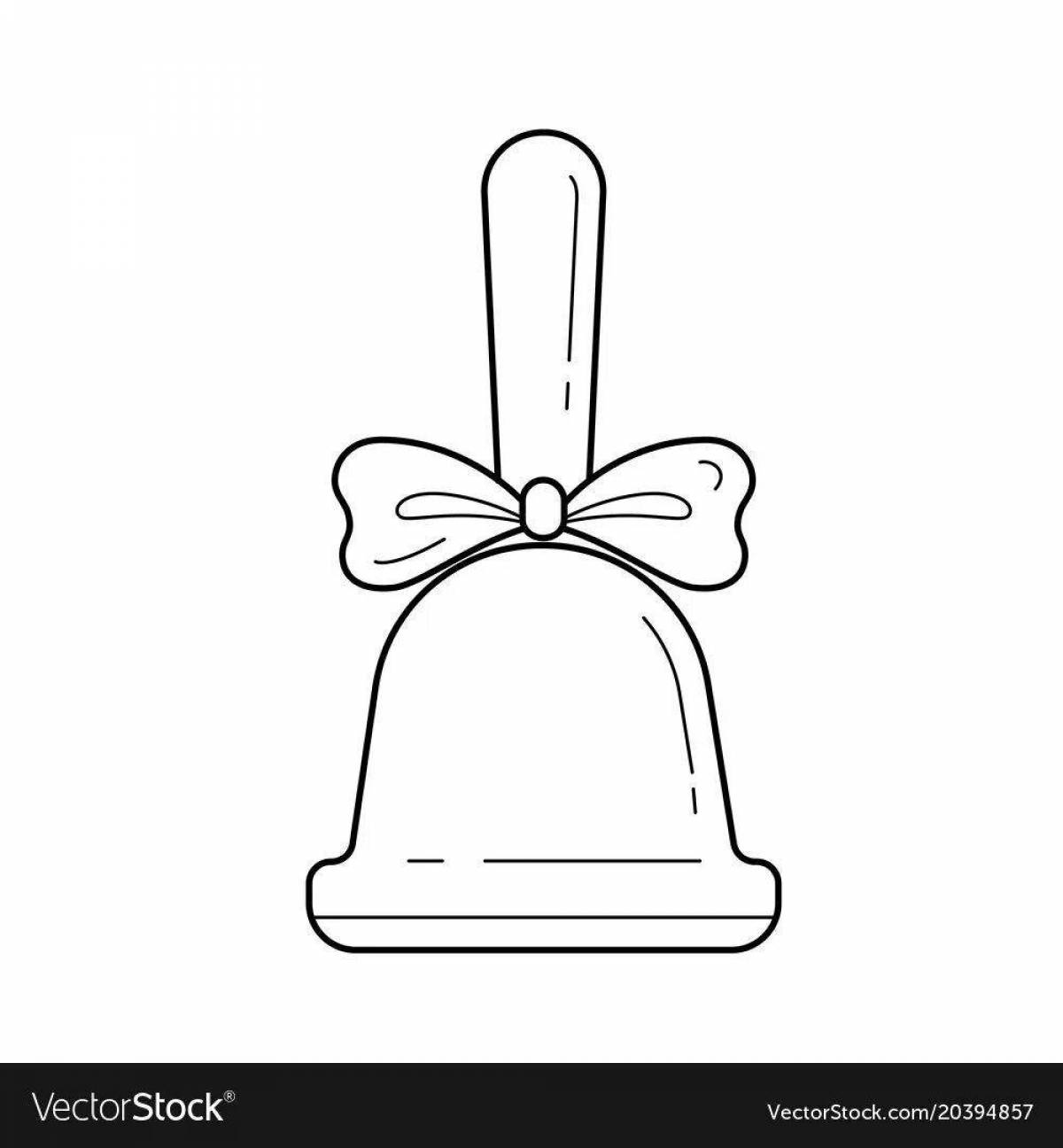 Festive school bell with a bow