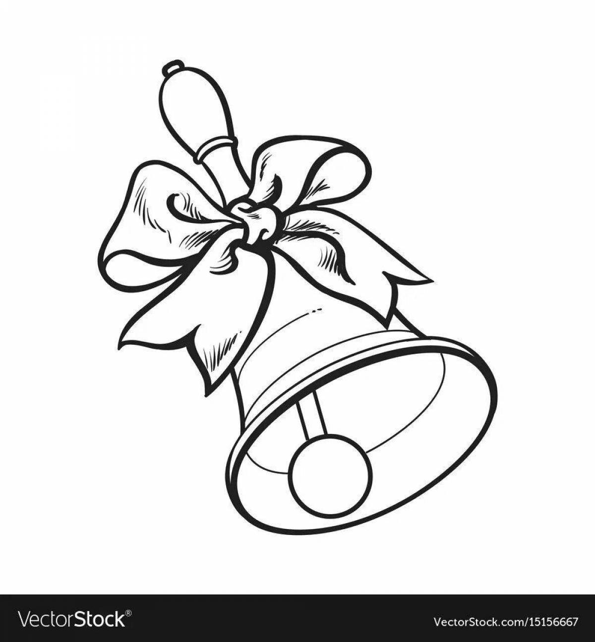 Photo Dazzling school bell with a bow