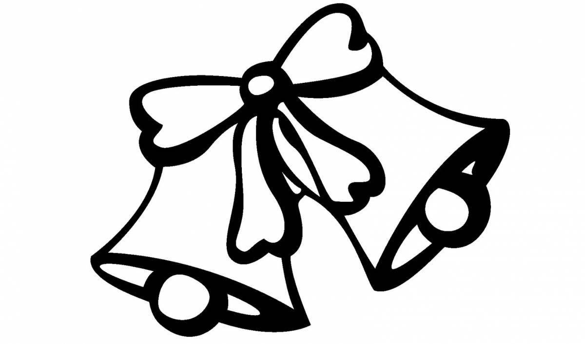 Photo Exquisite school bell with a bow