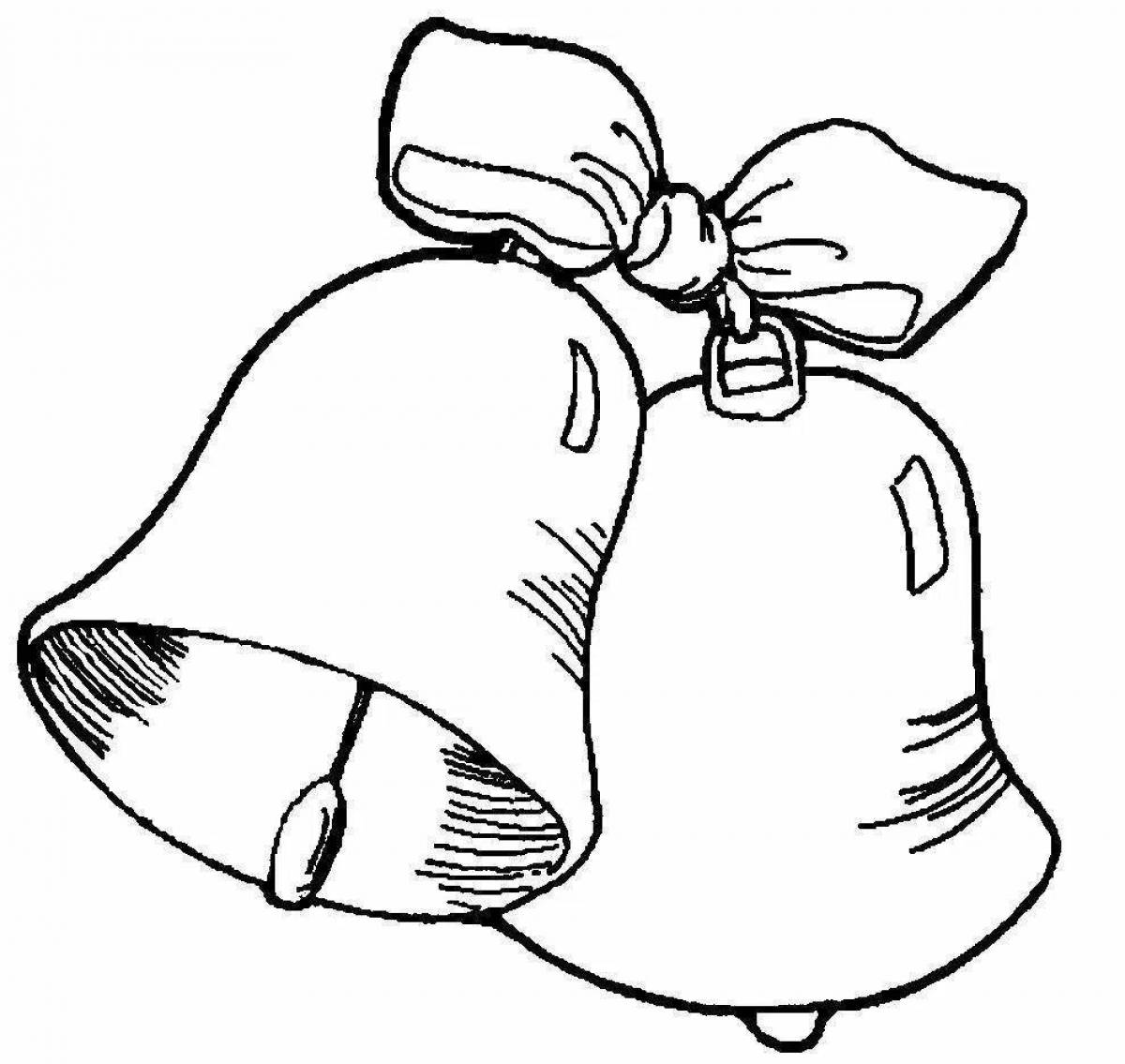 Photo Decorated school bell with a bow