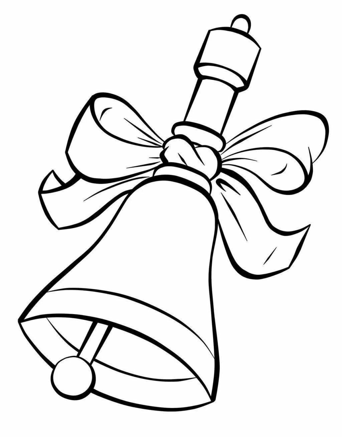 Photo Adorable school bell with a bow