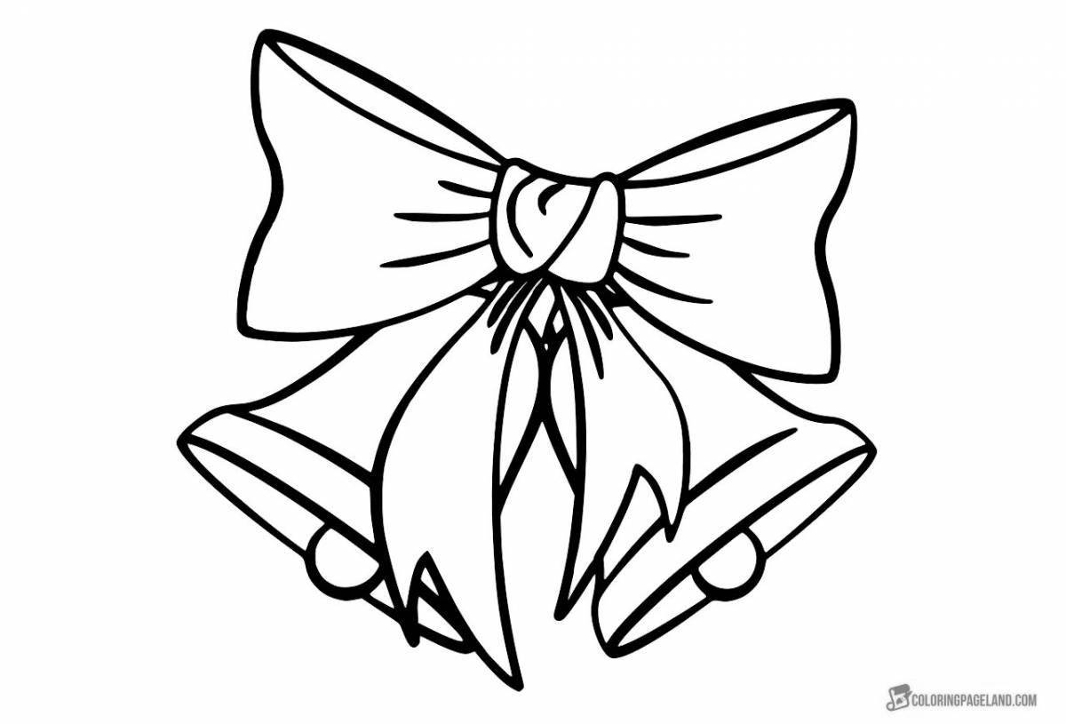 Photo Playful school bell with a bow