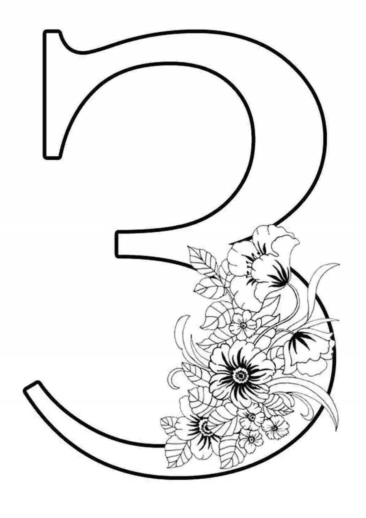 Delightful letter c with flowers