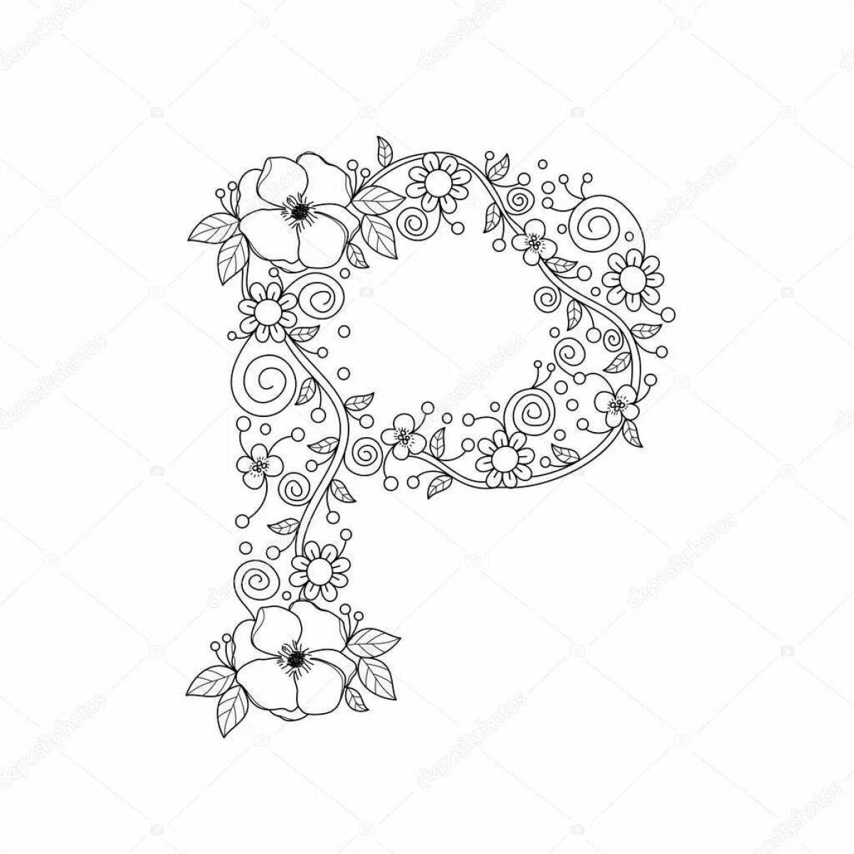 Awesome letter c with flowers