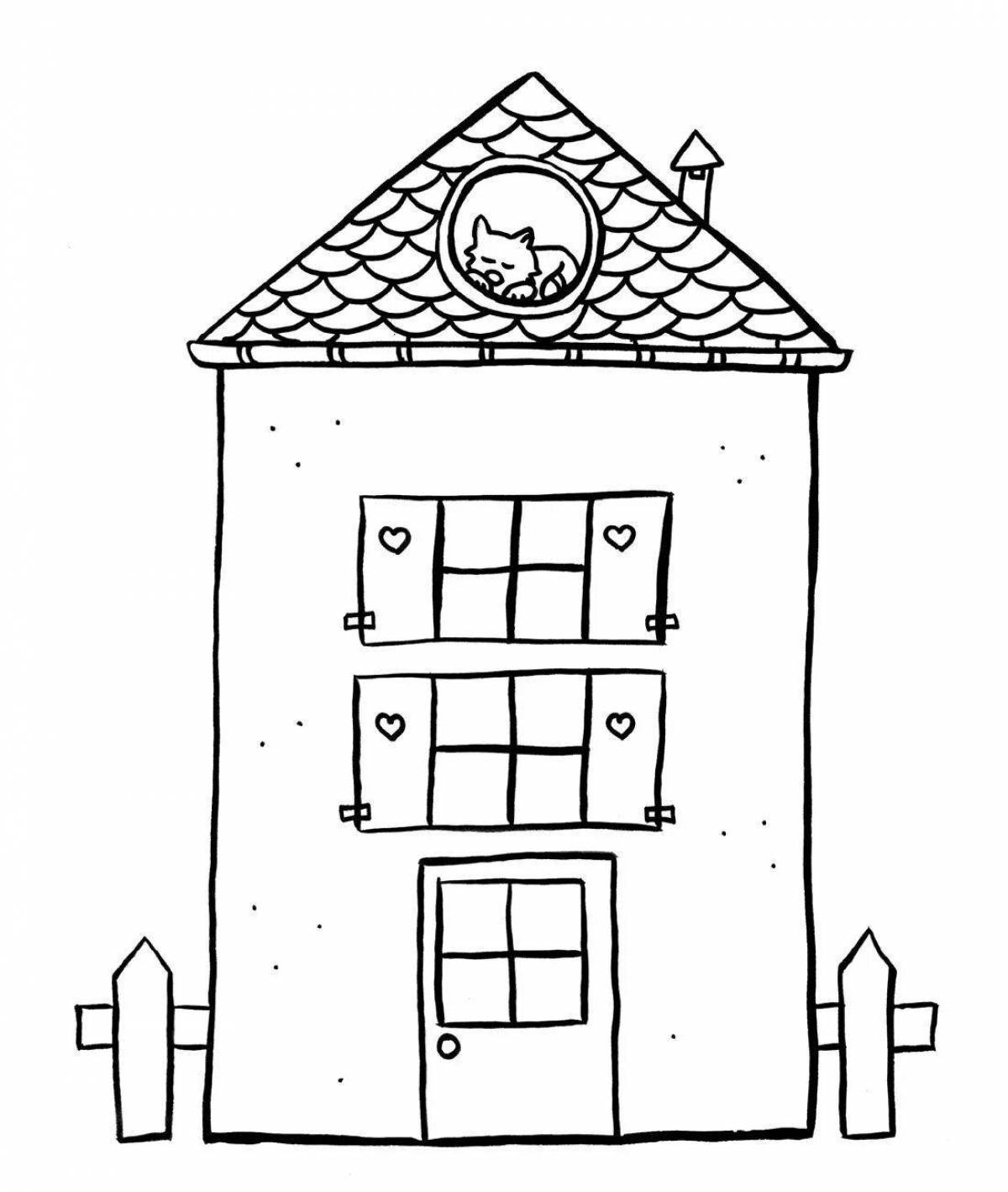 Glorious high-rise buildings coloring pages for kids