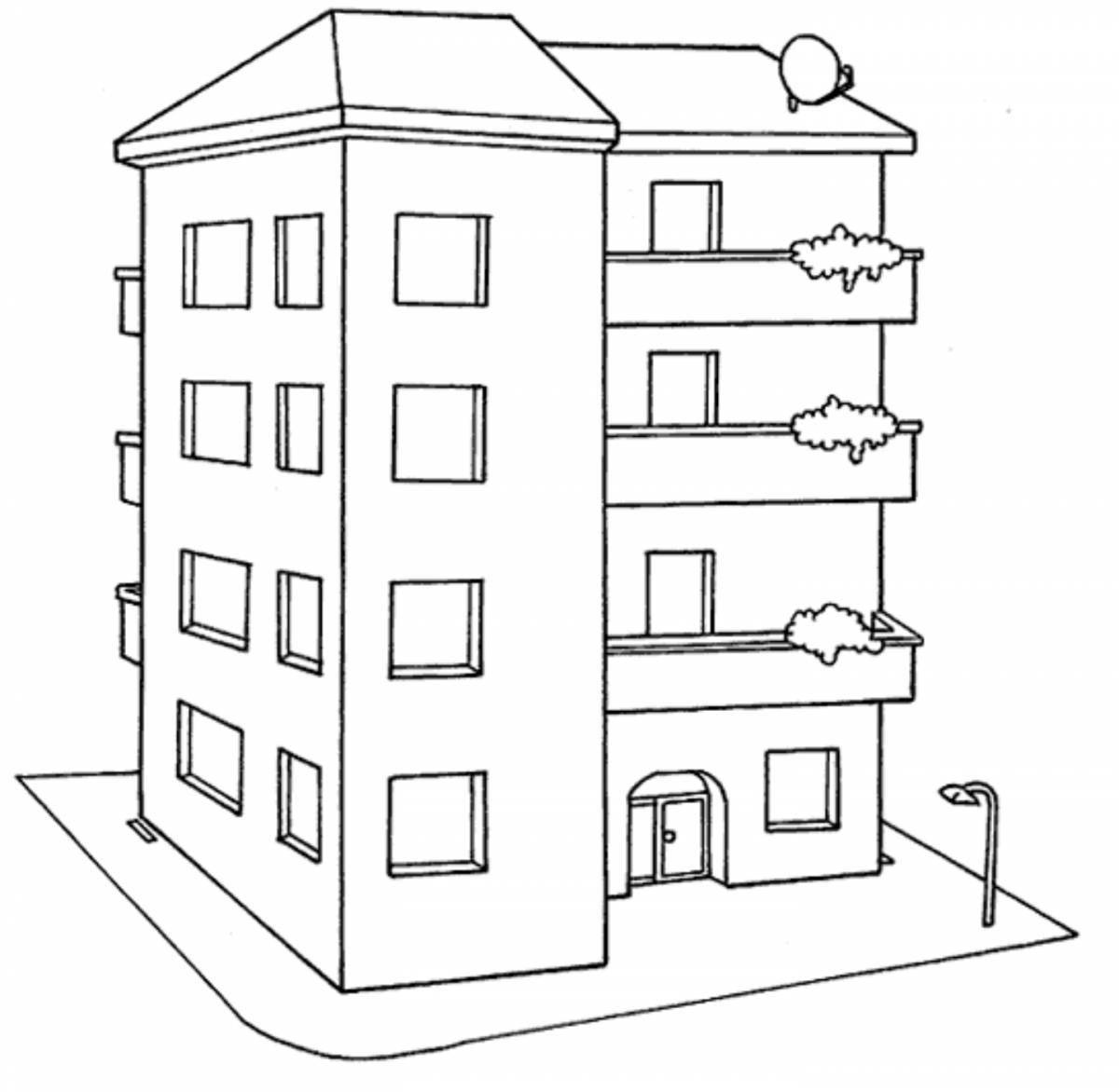 Amazing coloring pages of tall buildings for kids