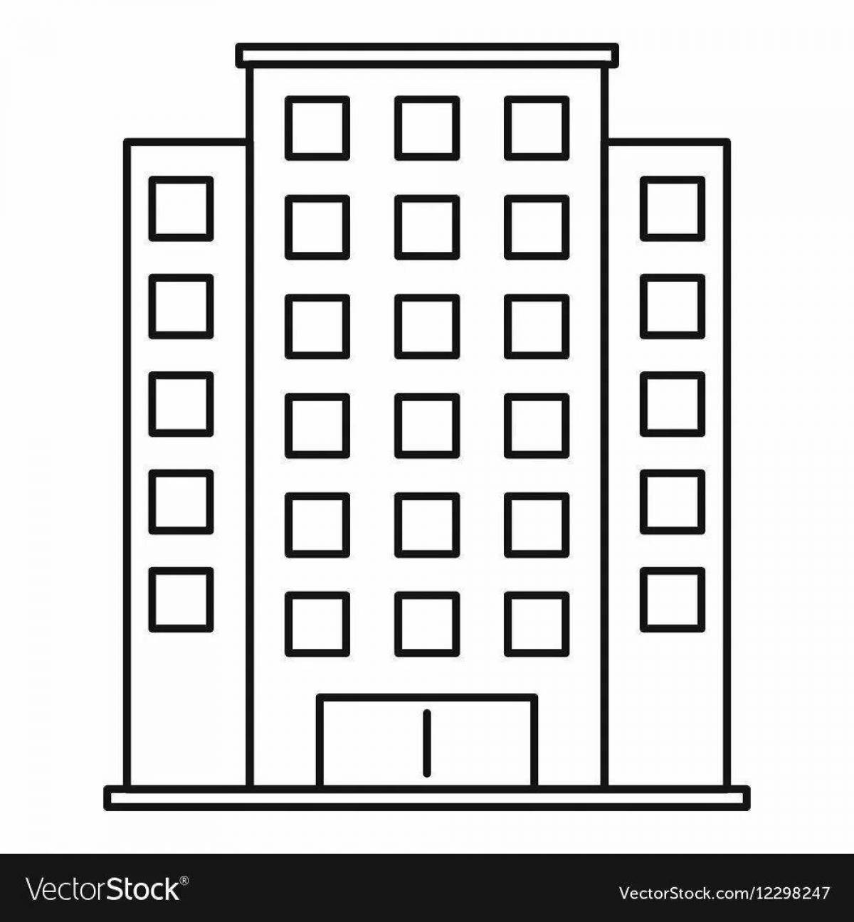 Great tall buildings coloring book for kids