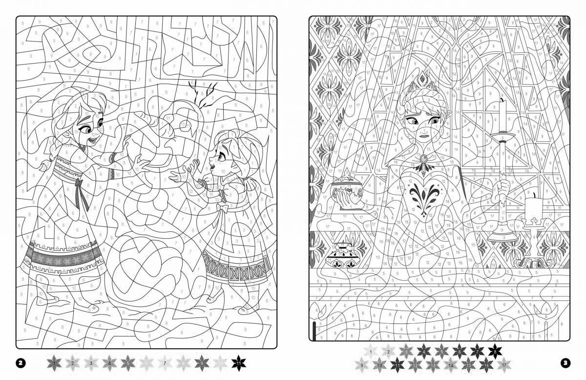 Fun anime by numbers game coloring page