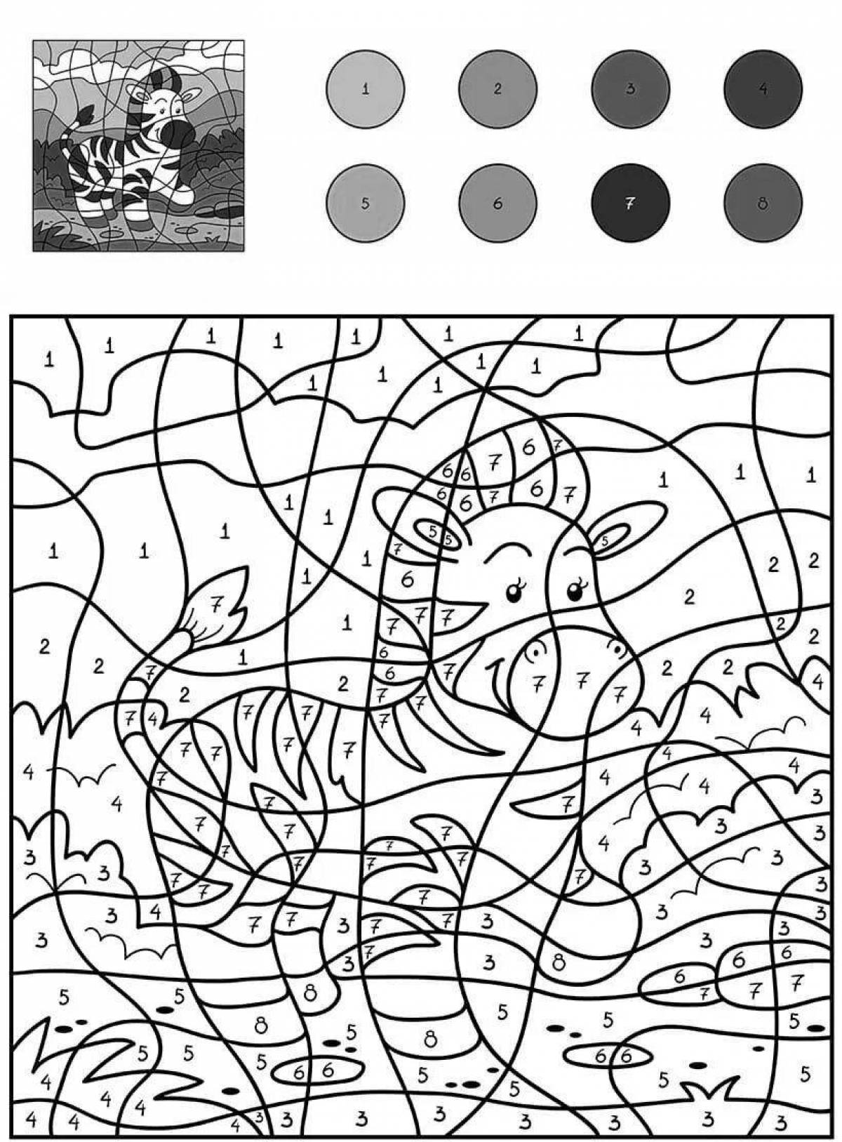 Joyful coloring without paint by numbers