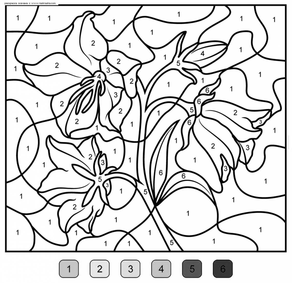 Fancy coloring without paint by numbers