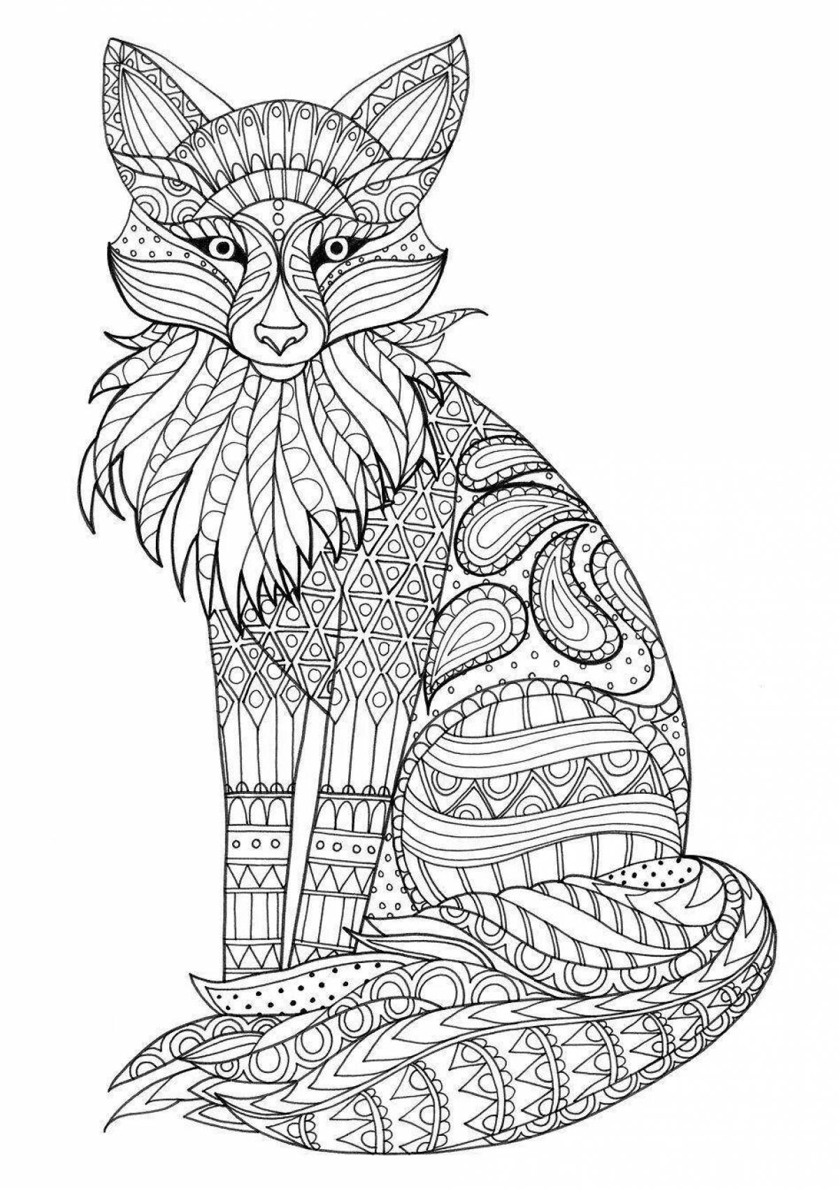 Fairytale antistress coloring book for girls animals