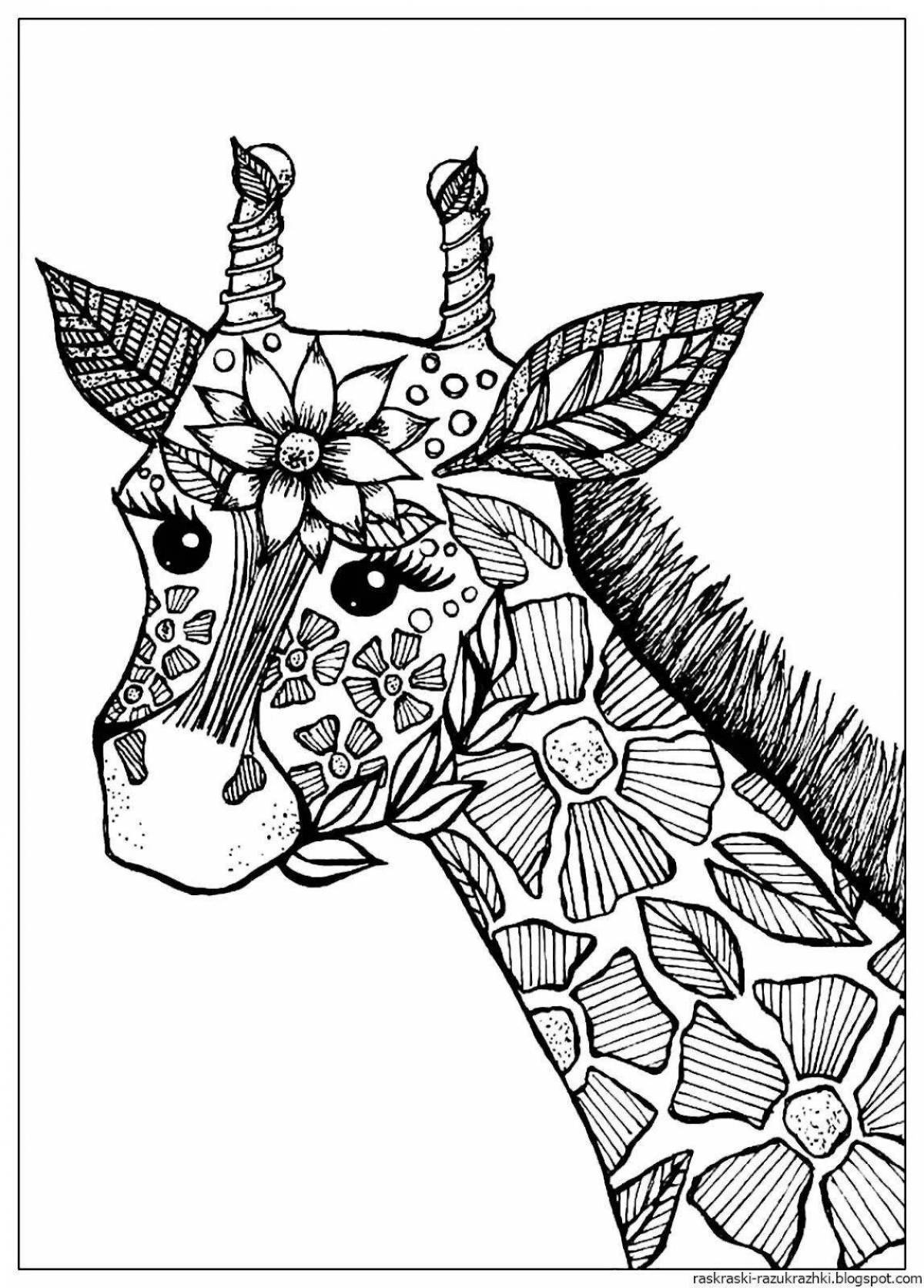 Funny antistress coloring book for girls animals