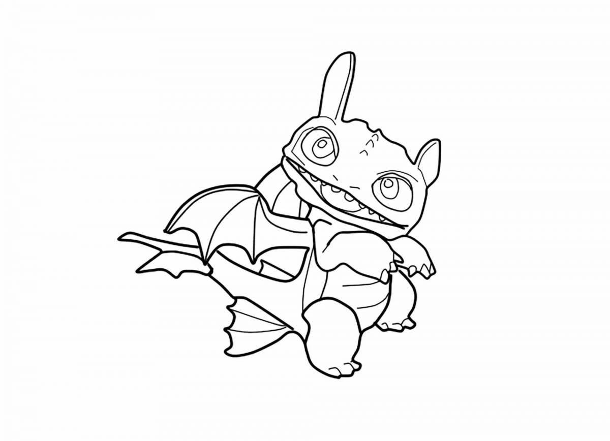 Cute toothless coloring book