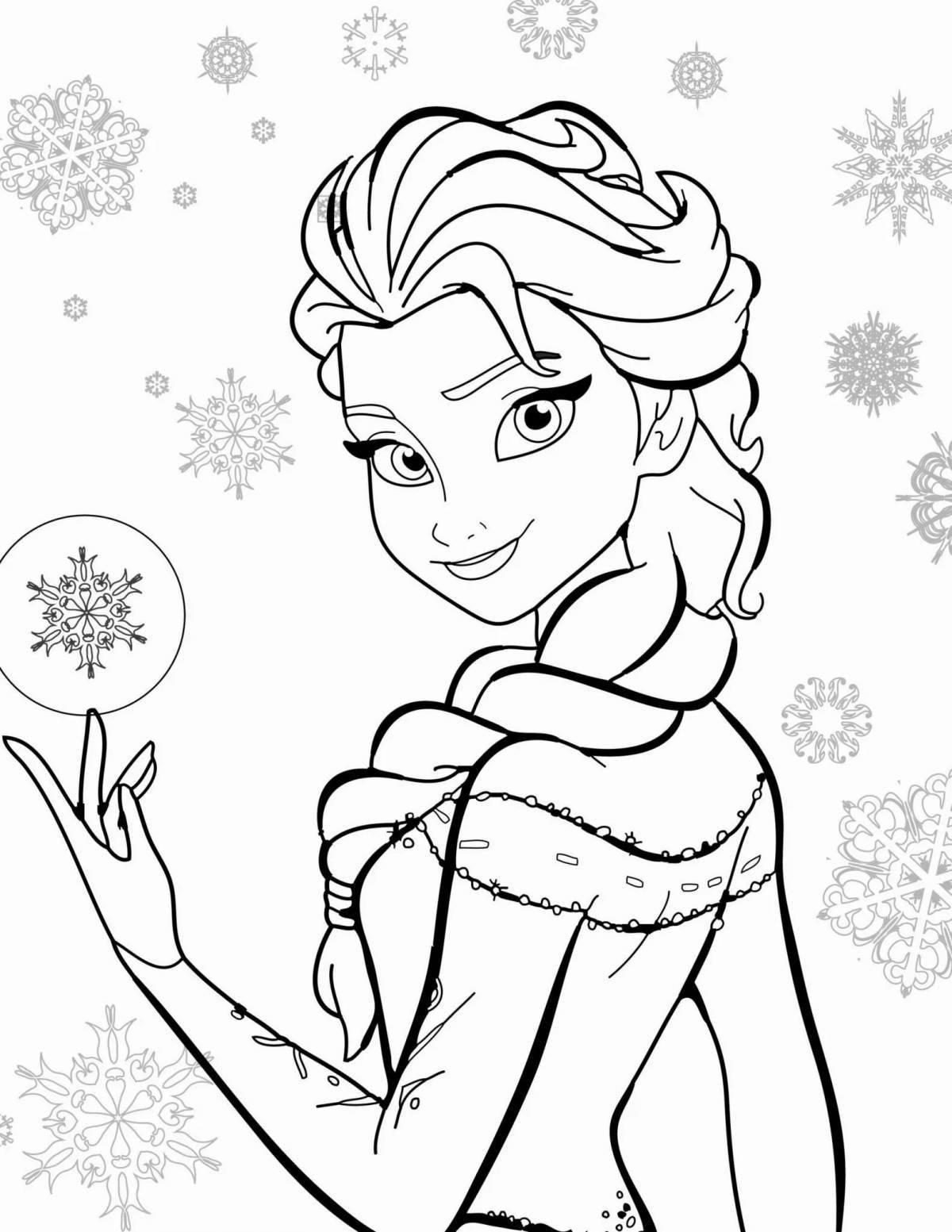 Dazzling Frozen Heart Coloring Game