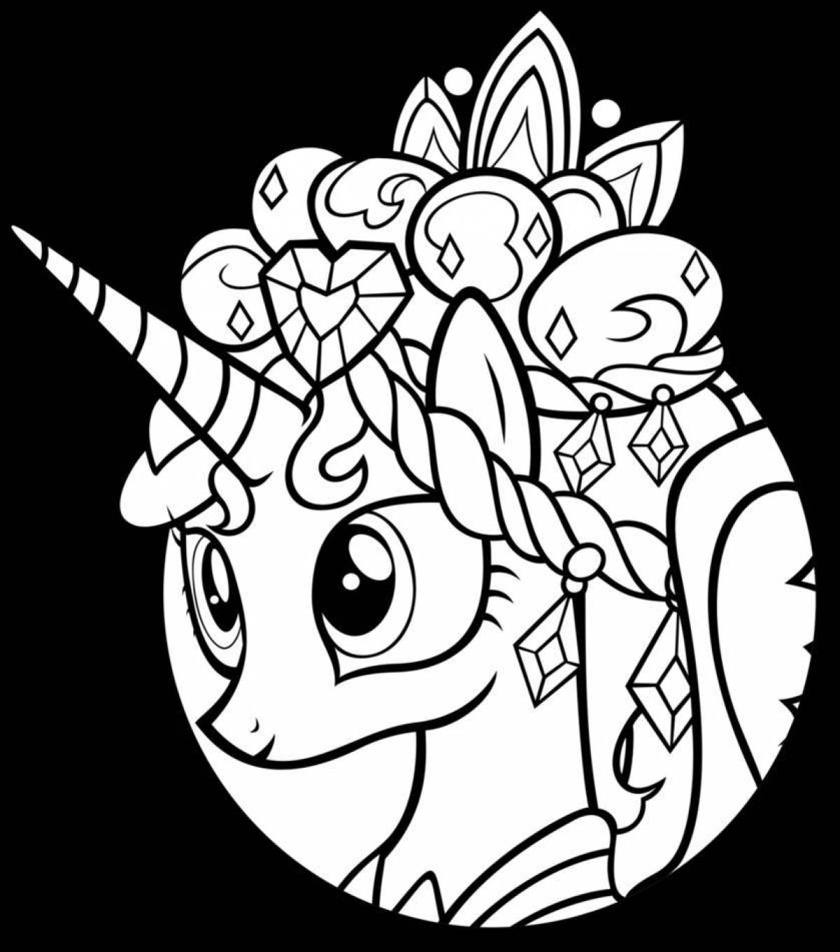 Грандиозная раскраска my little pony princesss