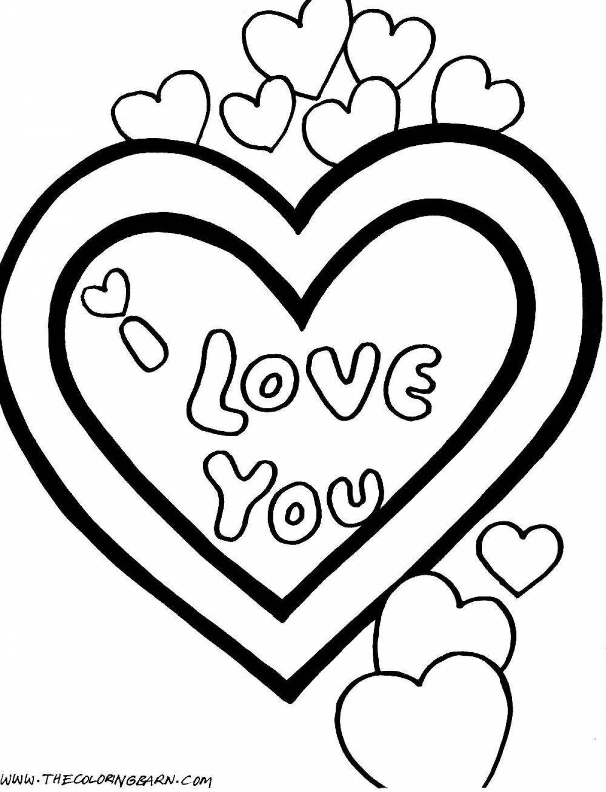 Playful i love you dad coloring page