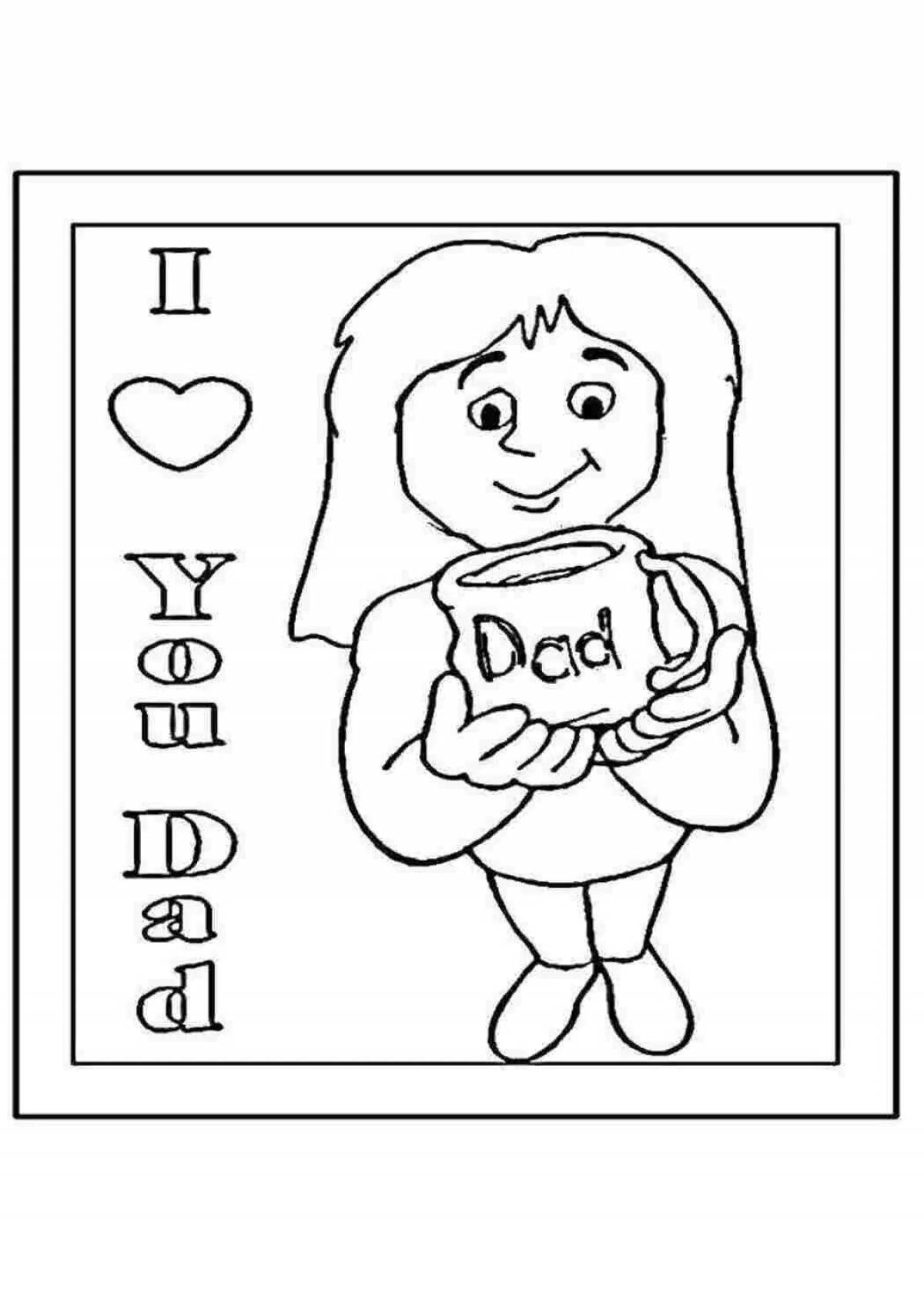 Live i love you daddy coloring page