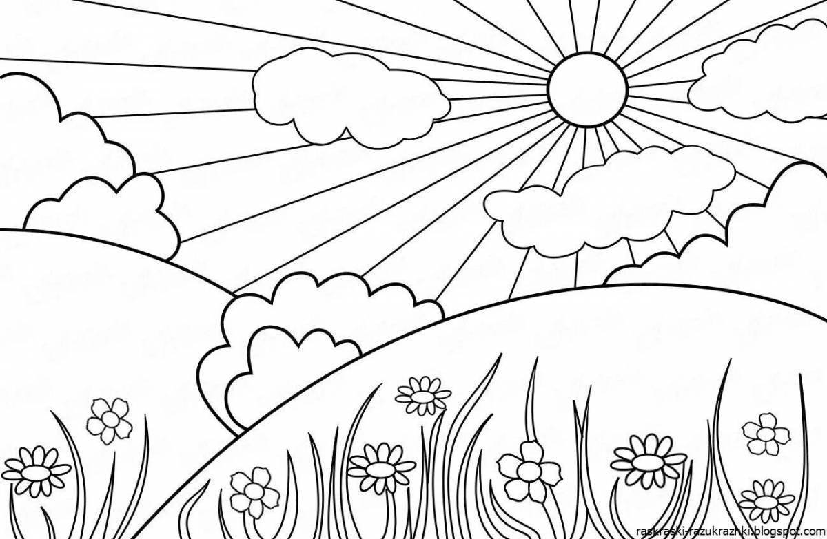 Great coloring book for kids about russian nature