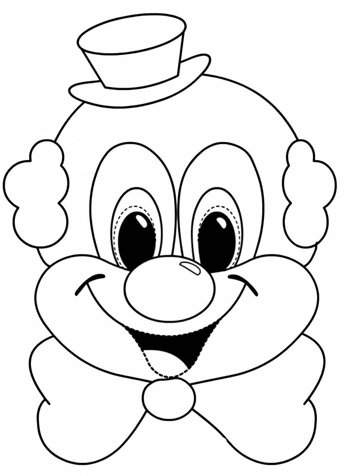 Clown face for kids #2