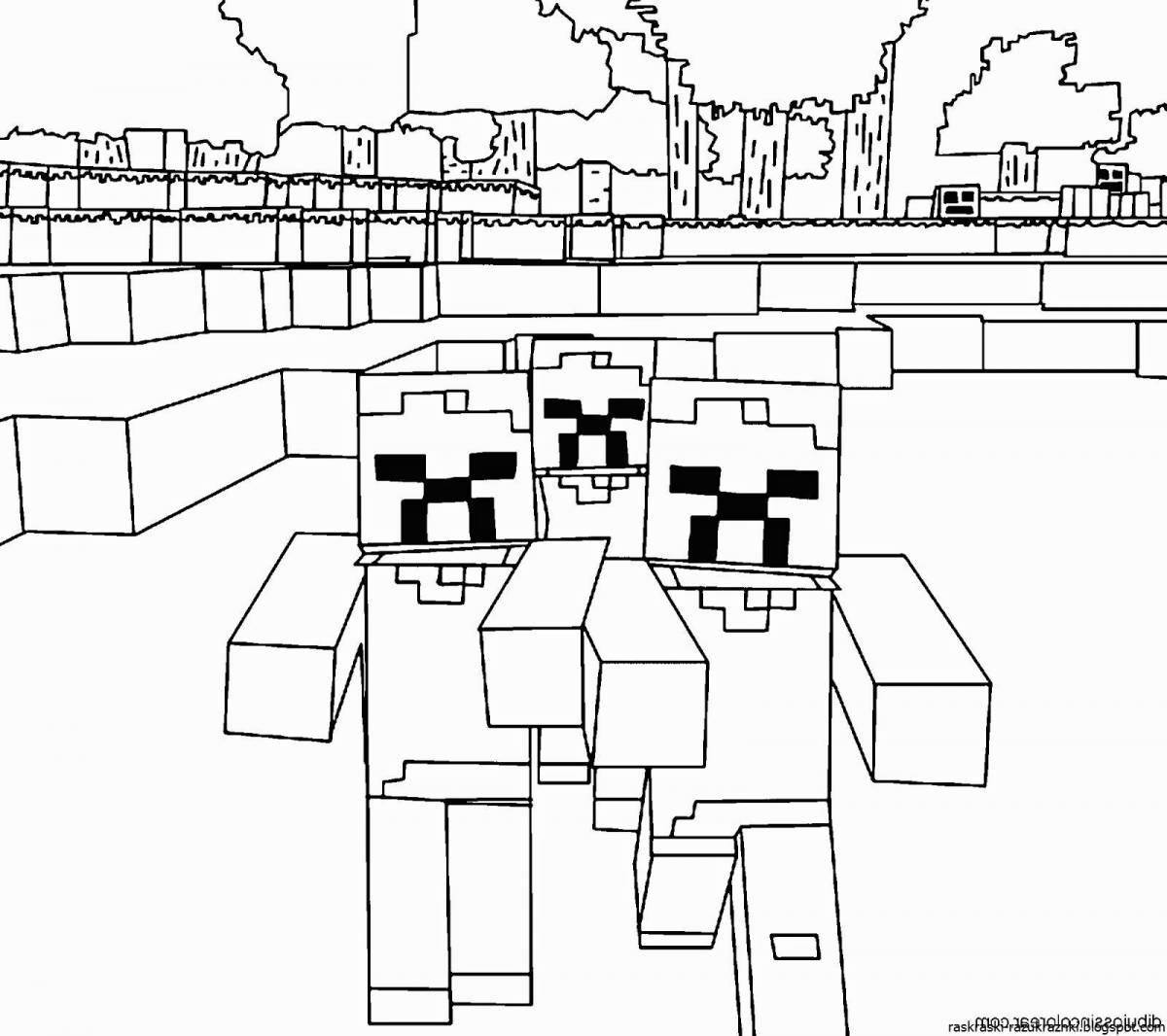 Colorful zombie mutant minecraft