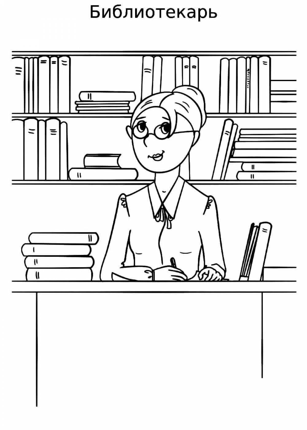 Coloring book cheerful accountant