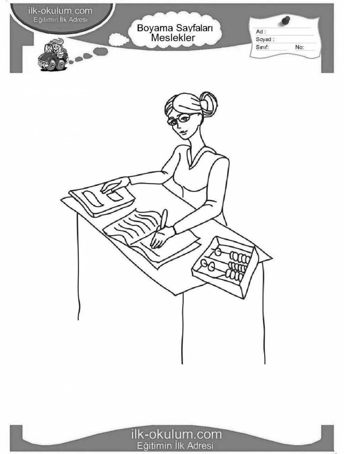 Accountant coloring book