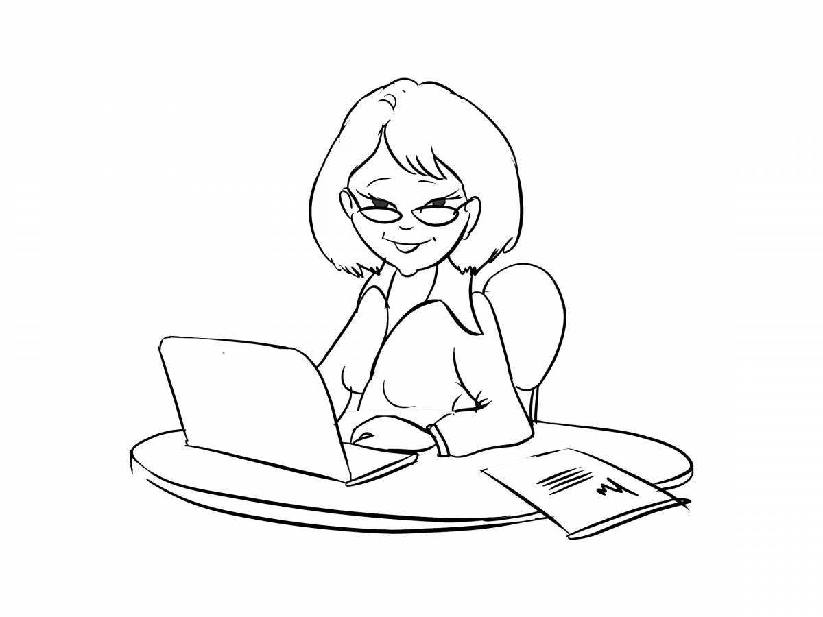 Fun accountant coloring book