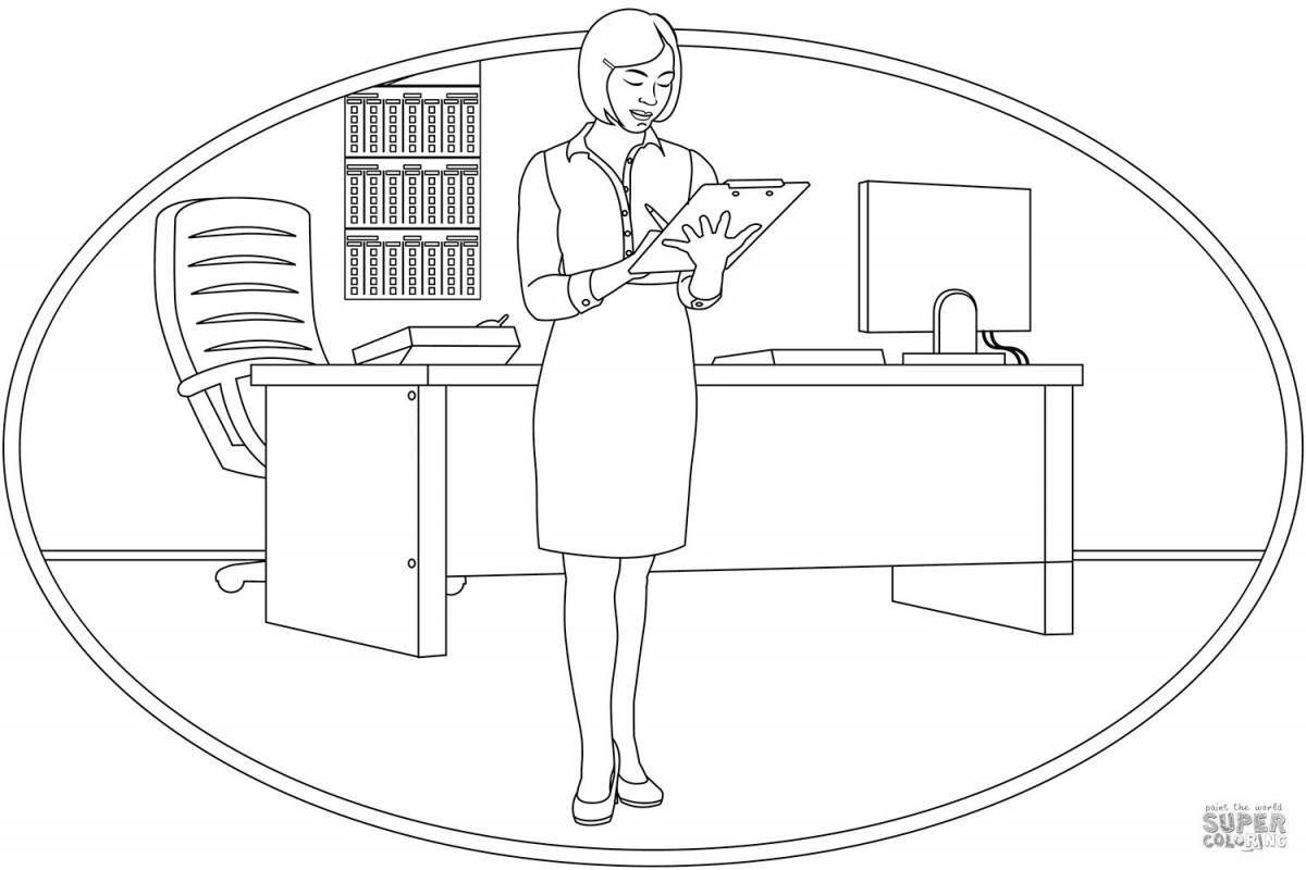 Coloring book spectacular accountant